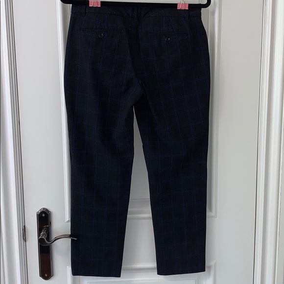 Gap slim cropped pants (black with blue plaid) - Picture 4 of 4
